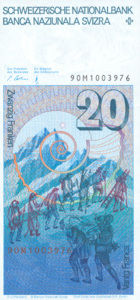 Switzerland, 20 Franc, P55i