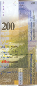 Switzerland, 200 Franc, P73a