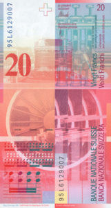 Switzerland, 20 Franc, P68b