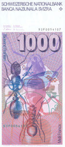 Switzerland, 1,000 Franc, P59f