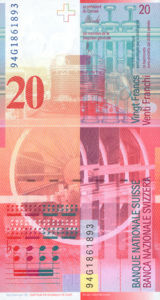 Switzerland, 20 Franc, P68a