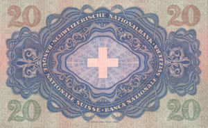 Switzerland, 20 Franc, P39r