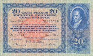 Switzerland, 20 Franc, P39s