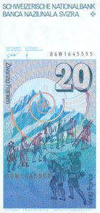 Switzerland, 20 Franc, P55f