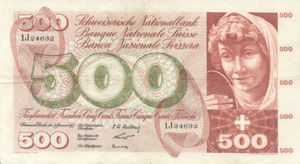 Switzerland, 500 Franc, P50a