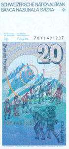 Switzerland, 20 Franc, P54