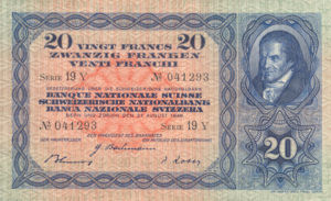 Switzerland, 20 Franc, P39o