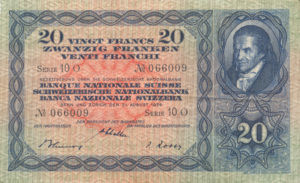 Switzerland, 20 Franc, P39h