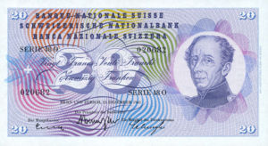 Switzerland, 20 Franc, P46m