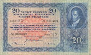 Switzerland, 20 Franc, P39n