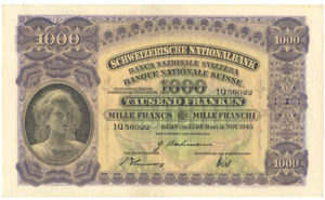 Switzerland, 1,000 Franc, P37g