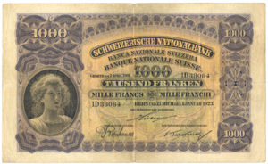 Switzerland, 1,000 Franc, P30