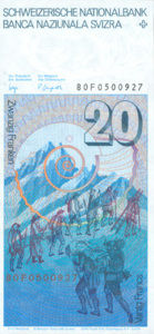 Switzerland, 20 Franc, P55b