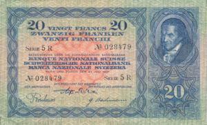 Switzerland, 20 Franc, P39c