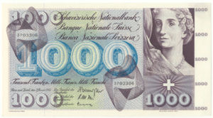 Switzerland, 1,000 Franc, P52g