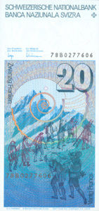 Switzerland, 20 Franc, P54