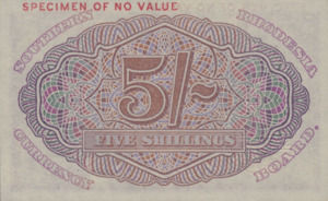 Southern Rhodesia, 5 Shilling, P8as, SRCB B1as2