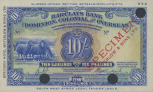 Southwest Africa, 10 Shilling, P1ct