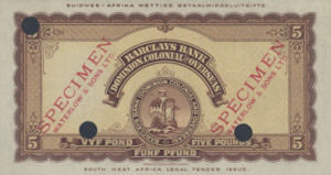 Southwest Africa, 5 Pound, P3ct