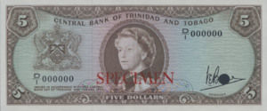 Trinidad and Tobago, 5 Dollar, P27ct, CBTT B2t