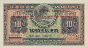 Western Samoa, 10 Shilling, P10a, BWS B1b