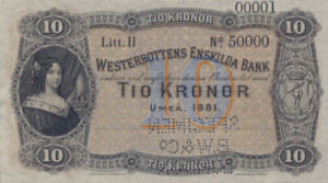 Sweden, 10 Krone, S708s
