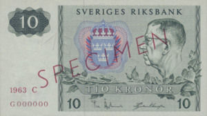 Sweden, 10 Krone, P52s