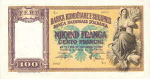 Albania, 100 Franc, P8, BKS B8a