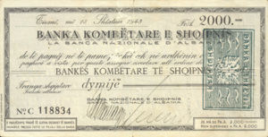 Albania, 2,000 Franc, SB254