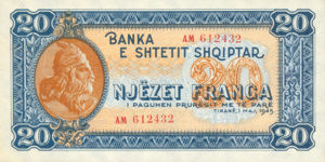 Albania, 20 Franc, P16
