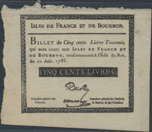 Isles of France and of Bourbon, 5 Livre, P12