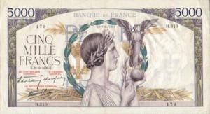 France, 5,000 Franc, P97a