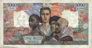 France, 5,000 Franc, P103c