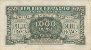 France, 1,000 Franc, P107