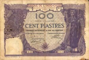 French Indochina, 100 Piastre, P39 v1
