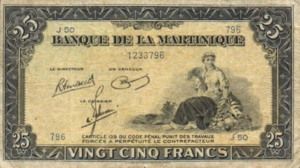 Martinique, 25 Franc, P17