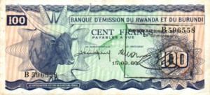 Rwanda, 100 Franc, P3a