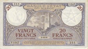 Morocco, 20 Franc, P18a