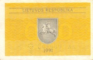 Lithuania, 0.10 Talonas, P29a v2