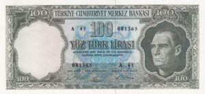 Turkey, 100 Lira, P177a