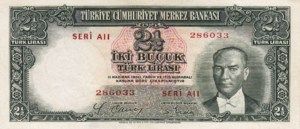 Turkey, 2.5 Lira, P126