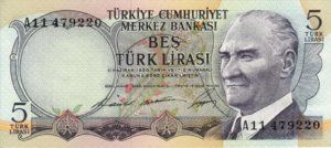 Turkey, 5 Lira, P179