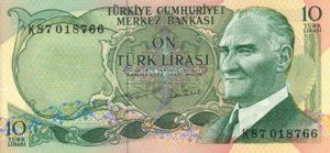 Turkey, 10 Lira, P186
