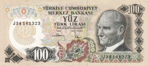 Turkey, 100 Lira, P189a Sign.3