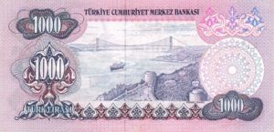 Turkey, 1,000 Lira, P191 Sign.2