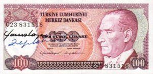Turkey, 100 Lira, P194b