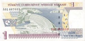 Turkey, 1 New Lira, P216