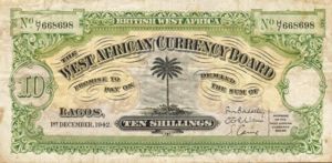 British West Africa, 10 Shilling, P7b