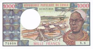 Congo Republic, 1,000 Franc, P3e