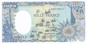 Congo Republic, 1,000 Franc, P11